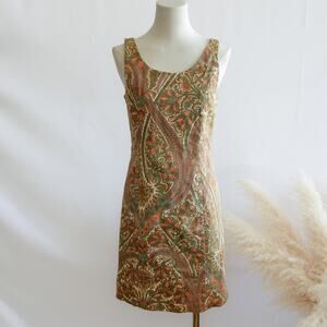TORI RICHARD honolulu Cotton Paisley Mini dress size 4 S